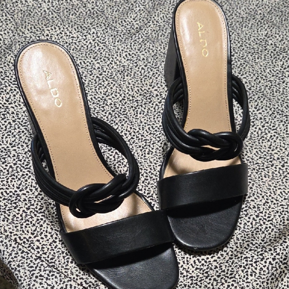 ALDO Women’s Mules Heels Agraliclya Slip On Sandals Size 9